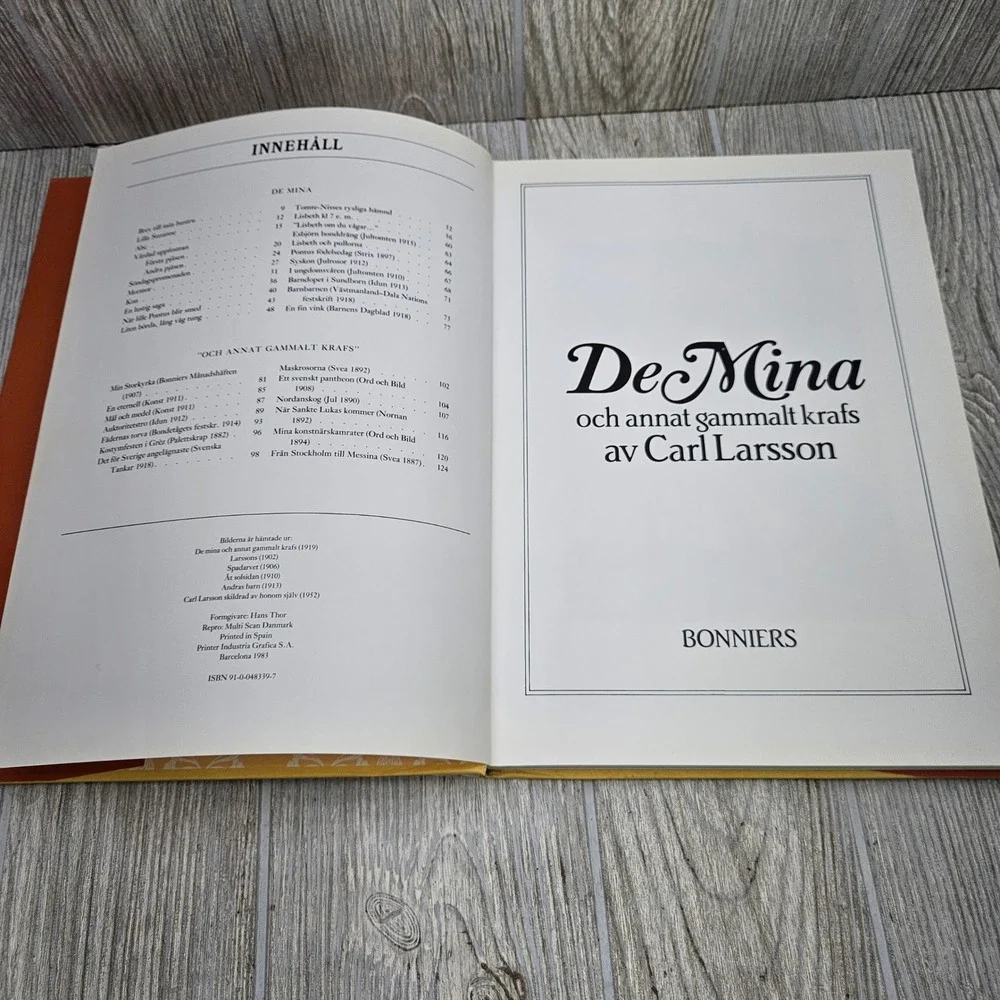 De Mina och annat gammalt krafs av Carl‎ Larsson Hardcover Book